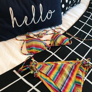 OP rainbow bikini size small
